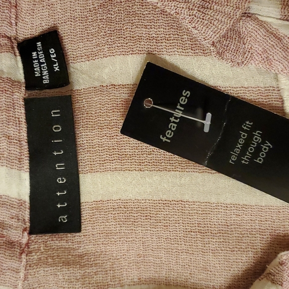 Attention Sleeveless Button down top XL Pink - Picture 4 of 7